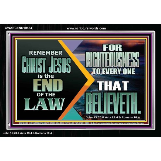 CHRIST JESUS OUR RIGHTEOUSNESS  Encouraging Bible Verse Acrylic Frame  GWASCEND10554  