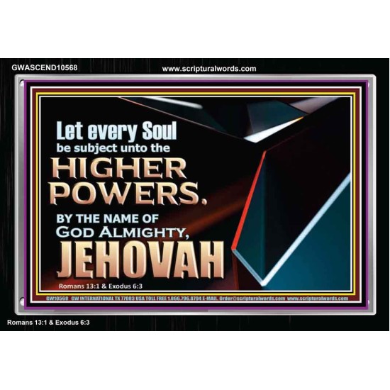 JEHOVAH ALMIGHTY THE GREATEST POWER  Contemporary Christian Wall Art Acrylic Frame  GWASCEND10568  