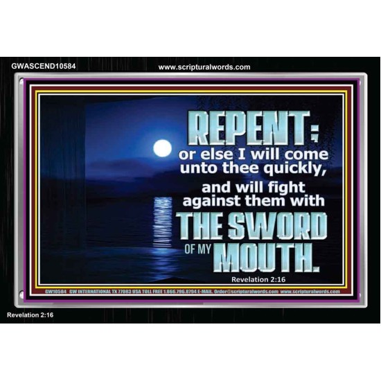 THE SWORD OF MY MOUTH  Bible Verse Acrylic Frame  GWASCEND10584  