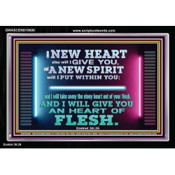 A NEW HEART ALSO WILL I GIVE YOU  Custom Wall Scriptural Art  GWASCEND10608  