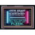 A NEW HEART ALSO WILL I GIVE YOU  Custom Wall Scriptural Art  GWASCEND10608  "33X25"