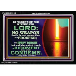 CONDEMN EVERY TONGUE THAT RISES AGAINST YOU IN JUDGEMENT  Custom Inspiration Scriptural Art Acrylic Frame  GWASCEND10616B  "33X25"