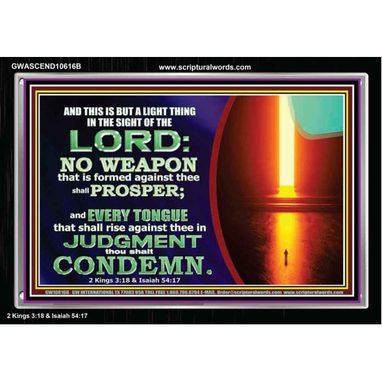 CONDEMN EVERY TONGUE THAT RISES AGAINST YOU IN JUDGEMENT  Custom Inspiration Scriptural Art Acrylic Frame  GWASCEND10616B  