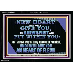 I WILL GIVE YOU A NEW HEART AND NEW SPIRIT  Bible Verse Wall Art  GWASCEND10633  "33X25"