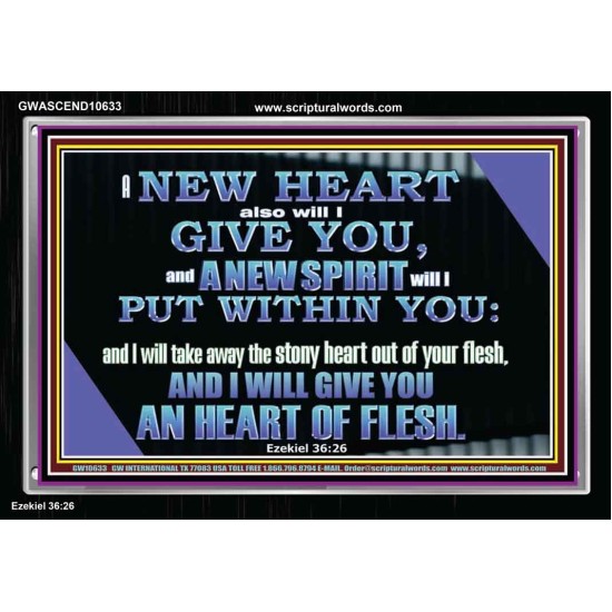 I WILL GIVE YOU A NEW HEART AND NEW SPIRIT  Bible Verse Wall Art  GWASCEND10633  