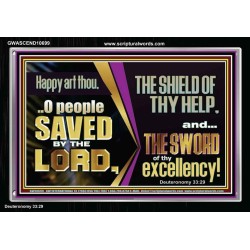 O PEOPLE SAVED BY THE LORD  Children Room Wall Acrylic Frame  GWASCEND10699  "33X25"