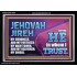 JEHOVAH JIREH OUR GOODNESS FORTRESS HIGH TOWER DELIVERER AND SHIELD  Encouraging Bible Verses Acrylic Frame  GWASCEND10750  "33X25"