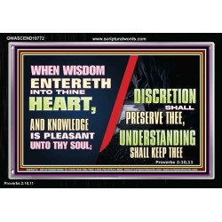 KNOWLEDGE IS PLEASANT UNTO THY SOUL UNDERSTANDING SHALL KEEP THEE  Bible Verse Acrylic Frame  GWASCEND10772  "33X25"