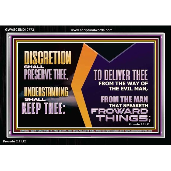DISCRETION WILL WATCH OVER YOU UNDERSTANDING WILL GUARD YOU  Bible Verses Wall Art  GWASCEND10773  