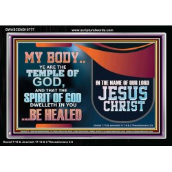 YOU ARE THE TEMPLE OF GOD BE HEALED IN THE NAME OF JESUS CHRIST  Bible Verse Wall Art  GWASCEND10777  