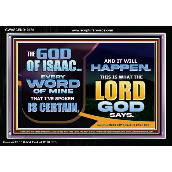 THE WORD OF THE LORD IS CERTAIN AND IT WILL HAPPEN  Modern Christian Wall Décor  GWASCEND10780  