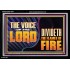 THE VOICE OF THE LORD DIVIDETH THE FLAMES OF FIRE  Bible Scriptures on Love Acrylic Frame  GWASCEND10787  "33X25"