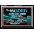 THE VOICE OF THE LORD GIVE STRENGTH UNTO HIS PEOPLE  Contemporary Christian Wall Art Acrylic Frame  GWASCEND10795  "33X25"