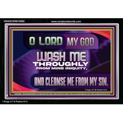 WASH ME THROUGHLY FROM MINE INIQUITY  Scriptural Portrait Acrylic Frame  GWASCEND10800  "33X25"