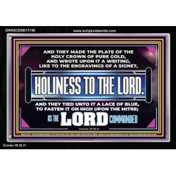 THE HOLY CROWN OF PURE GOLD  Righteous Living Christian Acrylic Frame  GWASCEND11756  "33X25"