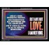 WITHOUT LOVE A VESSEL IS NOTHING  Righteous Living Christian Acrylic Frame  GWASCEND11765  "33X25"