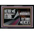 HEAR ME SPEEDILY O LORD ACCORDING TO THY LOVINGKINDNESS  Ultimate Inspirational Wall Art Acrylic Frame  GWASCEND11922  "33X25"