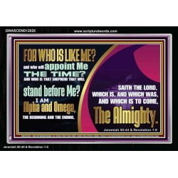 ALPHA AND OMEGA THE BEGINNING AND THE ENDING THE ALMIGHTY  Unique Power Bible Acrylic Frame  GWASCEND12028  "33X25"