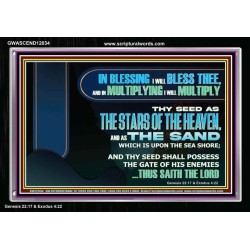 IN BLESSING I WILL BLESS THEE  Sanctuary Wall Acrylic Frame  GWASCEND12034  "33X25"