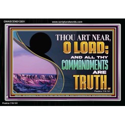 ALL THY COMMANDMENTS ARE TRUTH  Scripture Art Acrylic Frame  GWASCEND12051  "33X25"