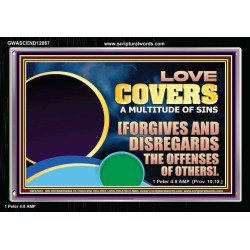 FORGIVES AND DISREGARDS THE OFFENSES OF OTHERS  Religious Wall Art Acrylic Frame  GWASCEND12067  "33X25"