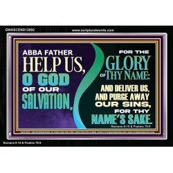 ABBA FATHER HELP US   Biblical Art Acrylic Frame  GWASCEND12092  