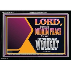THE LORD WILL ORDAIN PEACE FOR US  Large Wall Accents & Wall Acrylic Frame  GWASCEND12113  
