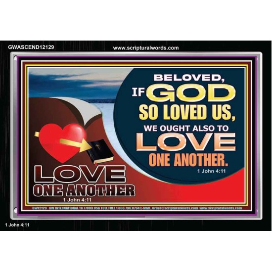 LOVE ONE ANOTHER  Custom Contemporary Christian Wall Art  GWASCEND12129  