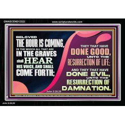 THEY THAT HAVE DONE GOOD UNTO RESURRECTION OF LIFE  Unique Power Bible Acrylic Frame  GWASCEND12322  "33X25"