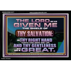 THY RIGHT HAND HATH HOLDEN ME UP  Ultimate Inspirational Wall Art Acrylic Frame  GWASCEND12377  "33X25"