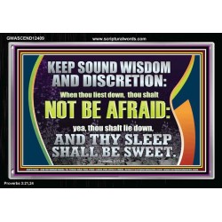 THY SLEEP SHALL BE SWEET  Ultimate Inspirational Wall Art  Acrylic Frame  GWASCEND12409  "33X25"