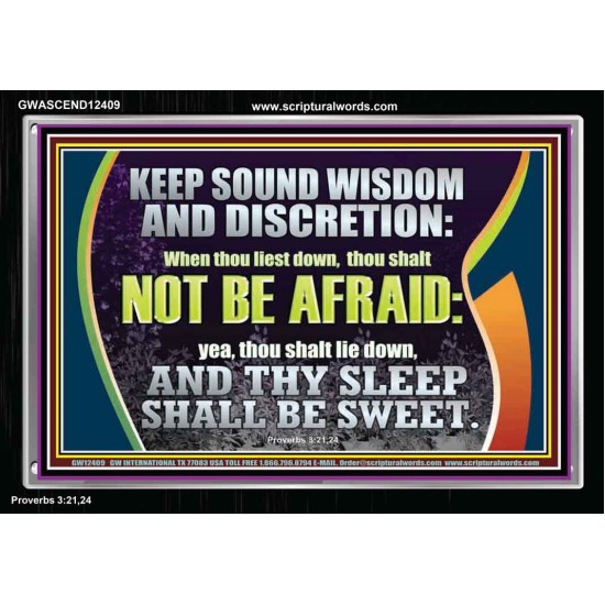 THY SLEEP SHALL BE SWEET  Ultimate Inspirational Wall Art  Acrylic Frame  GWASCEND12409  