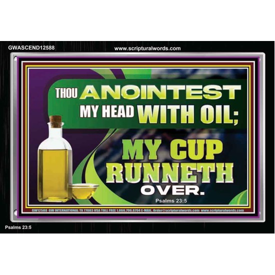 MY CUP RUNNETH OVER  Unique Power Bible Acrylic Frame  GWASCEND12588  