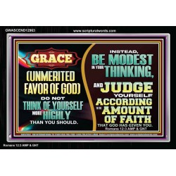 GRACE UNMERITED FAVOR OF GOD  Bible Scriptures on Love Acrylic Frame  GWASCEND12963  "33X25"