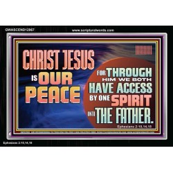 CHRIST JESUS IS OUR PEACE  Christian Paintings Acrylic Frame  GWASCEND12967  "33X25"