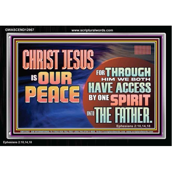 CHRIST JESUS IS OUR PEACE  Christian Paintings Acrylic Frame  GWASCEND12967  