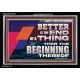 BETTER IS THE END OF A THING THAN THE BEGINNING THEREOF  Contemporary Christian Wall Art Acrylic Frame  GWASCEND12971  