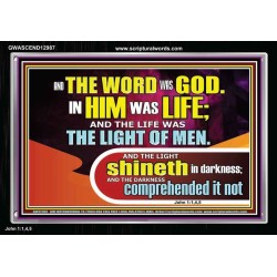 THE LIGHT SHINETH IN DARKNESS YET THE DARKNESS DID NOT OVERCOME IT  Ultimate Power Picture  GWASCEND12987  "33X25"