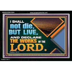I SHALL NOT DIE BUT LIVE AND DECLARE THE WORKS OF THE LORD  Eternal Power Acrylic Frame  GWASCEND13034  "33X25"