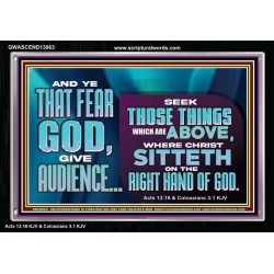 THE RIGHT HAND OF GOD  Church Office Acrylic Frame  GWASCEND13063  "33X25"