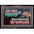 JOY AND PRAYER BRINGS OVERFLOWING GRATITUDE  Bible Verse Wall Art  GWASCEND13117  "33X25"