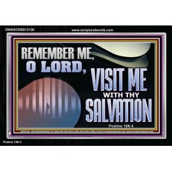 VISIT ME O LORD WITH THY SALVATION  Glass Acrylic Frame Scripture Art  GWASCEND13136  "33X25"