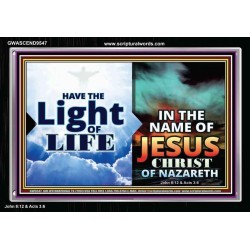 HAVE THE LIGHT OF LIFE  Sanctuary Wall Acrylic Frame  GWASCEND9547  "33X25"
