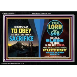 GOD SHALL BLESS THEE IN ALL THY WORKS  Ultimate Power Acrylic Frame  GWASCEND9551  "33X25"