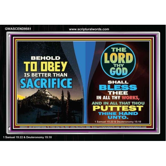 GOD SHALL BLESS THEE IN ALL THY WORKS  Ultimate Power Acrylic Frame  GWASCEND9551  