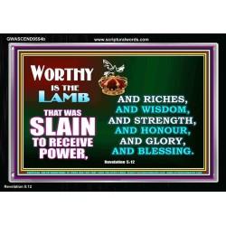 THE LAMB OF GOD THAT WAS SLAIN OUR LORD JESUS CHRIST  Children Room Acrylic Frame  GWASCEND9554b  