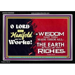 MANY ARE THY WONDERFUL WORKS O LORD  Children Room Acrylic Frame  GWASCEND9580  "33X25"