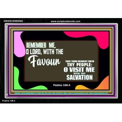 REMEMBER ME O GOD WITH THY FAVOUR AND SALVATION  Ultimate Inspirational Wall Art Acrylic Frame  GWASCEND9582  "33X25"