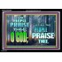LET THE PEOPLE PRAISE THEE O GOD  Kitchen Wall Décor  GWASCEND9603  "33X25"