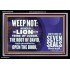WEEP NOT THE LAMB OF GOD HAS PREVAILED  Christian Art Acrylic Frame  GWASCEND9926  "33X25"